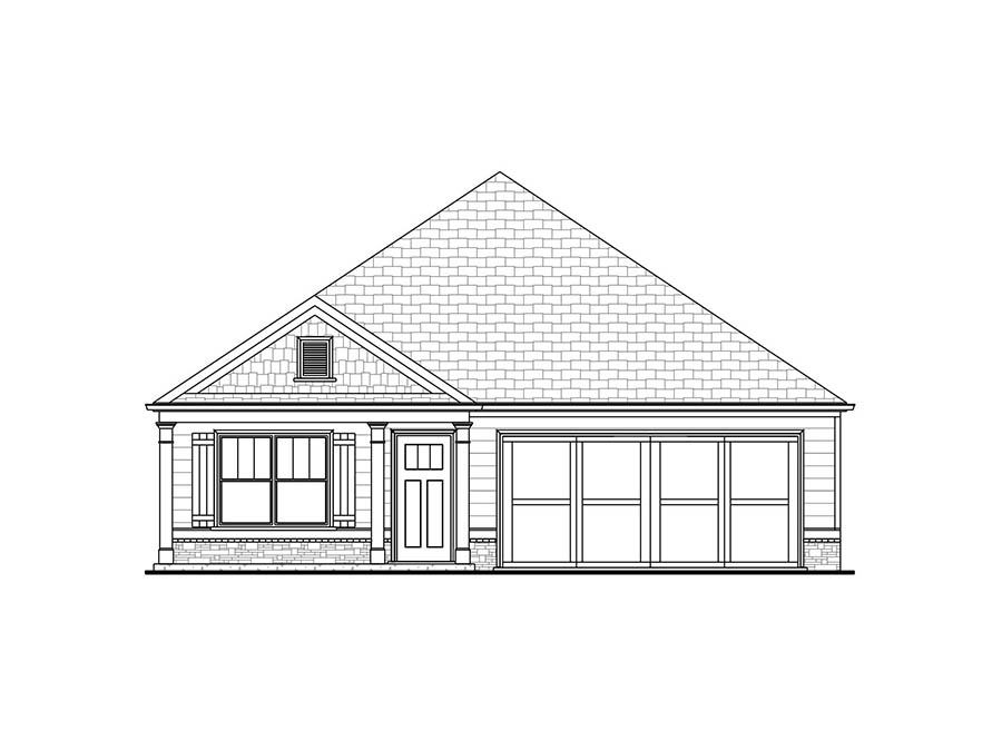 Front elevation of the available Ashton at Madeira in Acworth, GA
